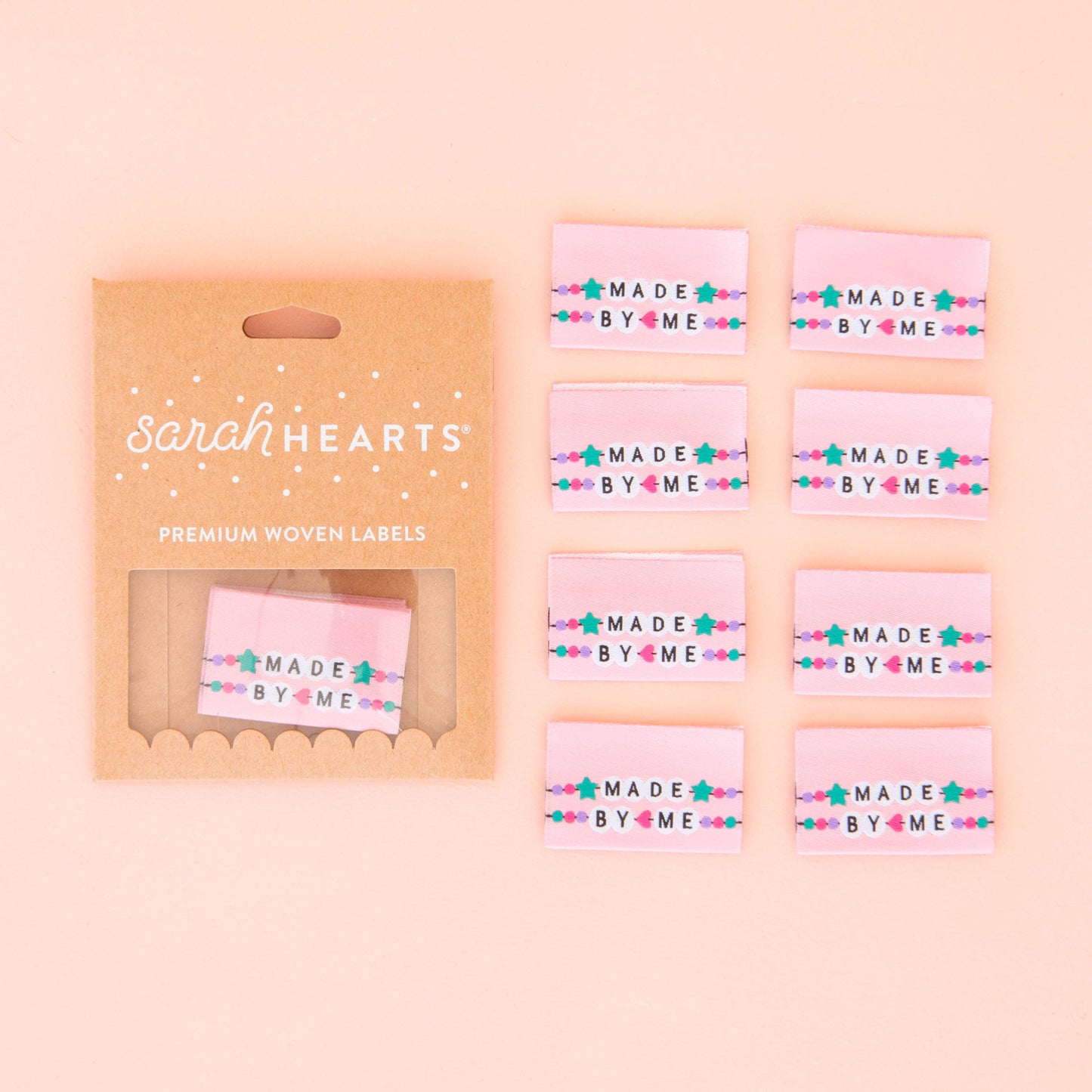 Sarah Hearts - Made by Me Friendship Bracelet - Sewing Woven Labels