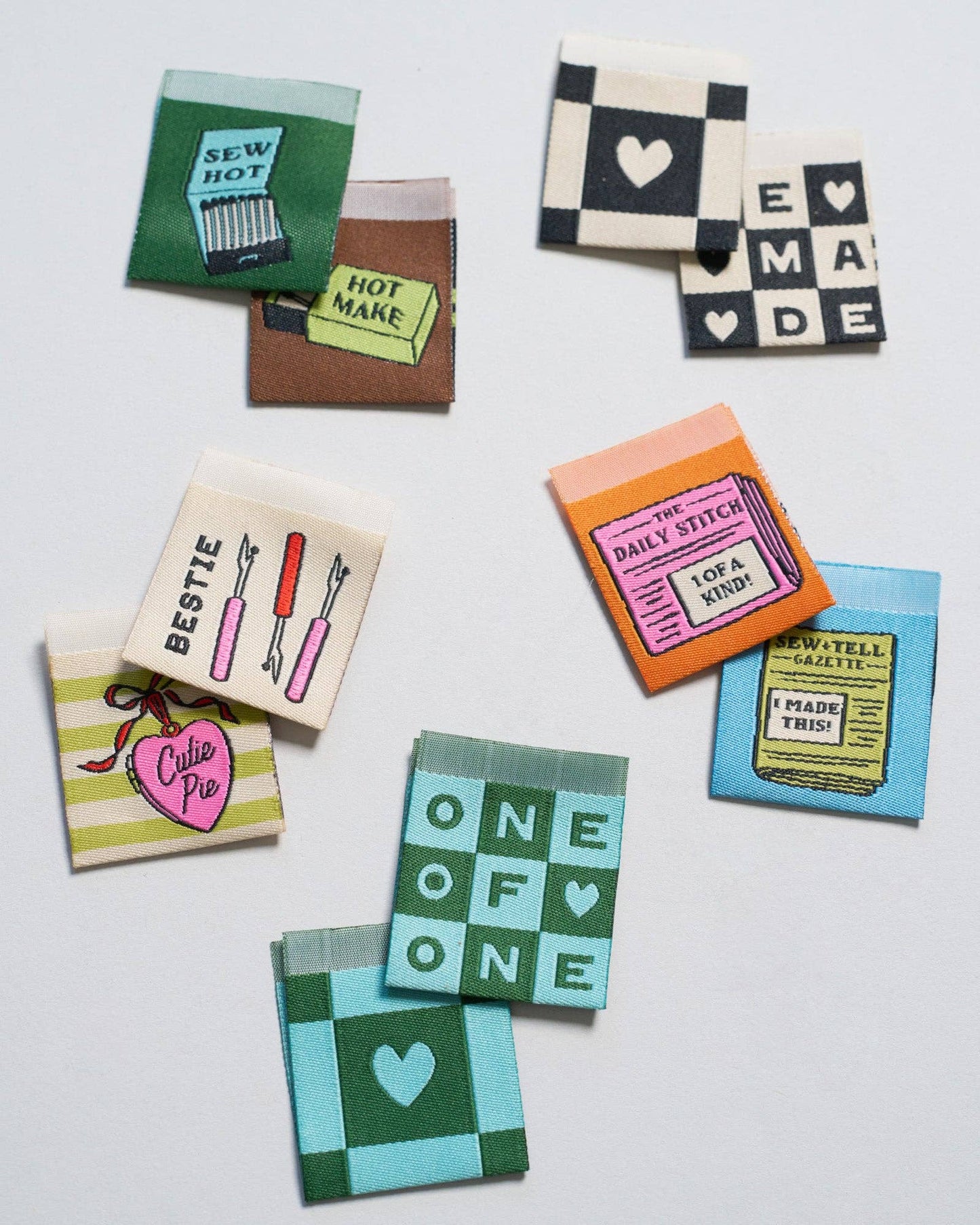 Matchy Matchy Sewing Club - Matches Square Garment Labels: Multi Set of 6