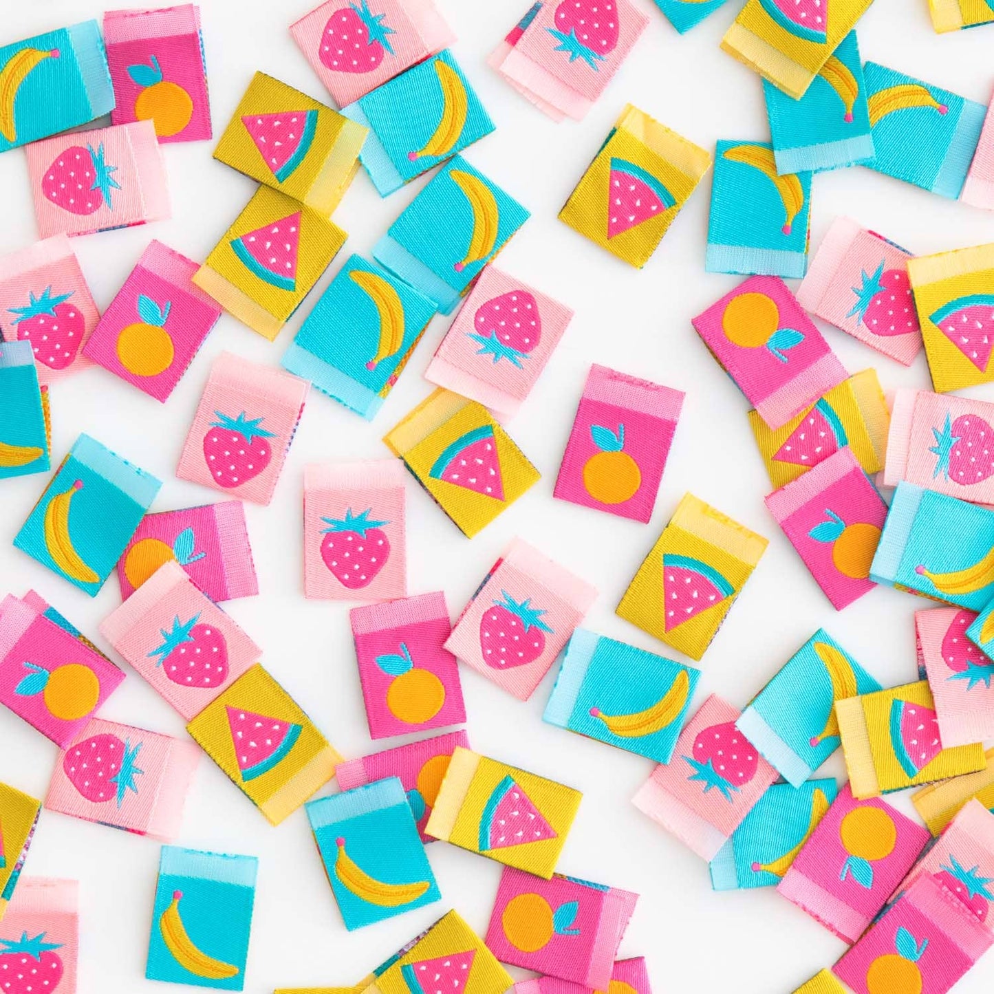 Summer Fruits - Sewing Woven Clothing Label Tags