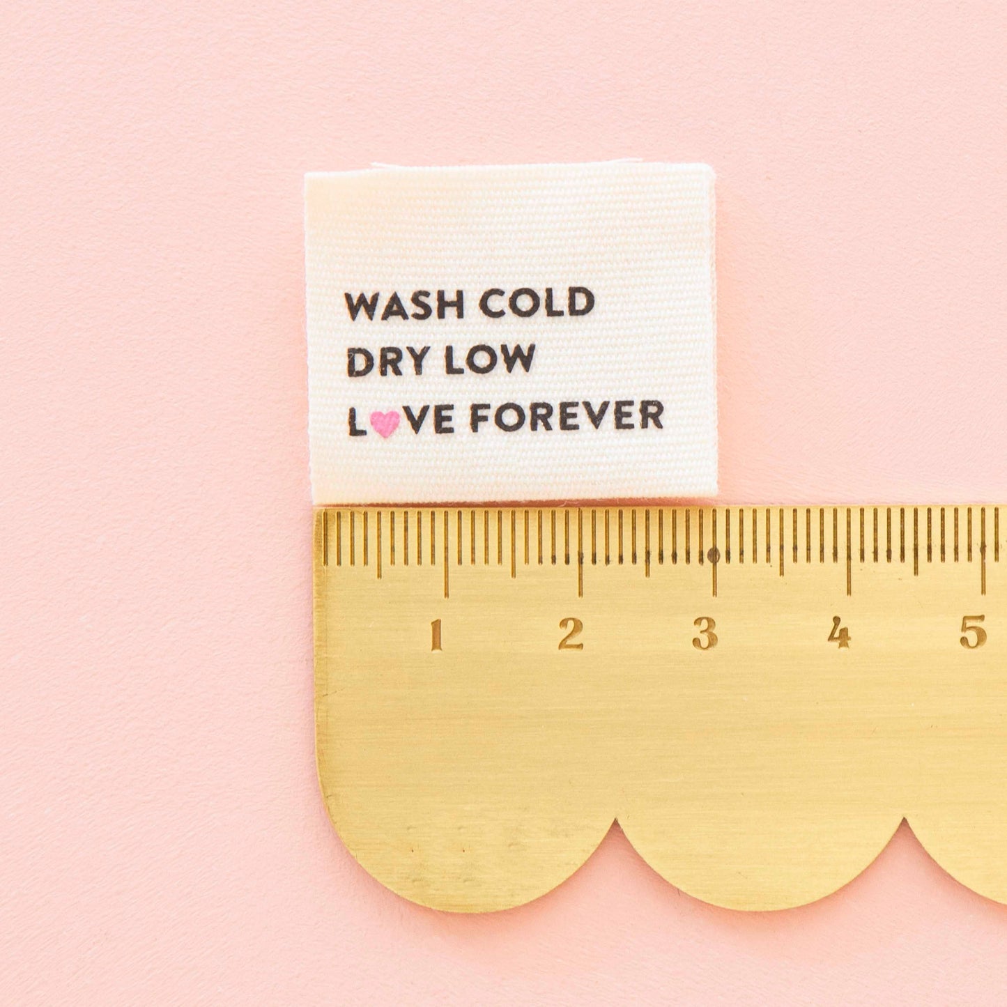 Sarah Hearts - Wash Cold Dry Low Organic Cotton Sewing and Quilting Labels