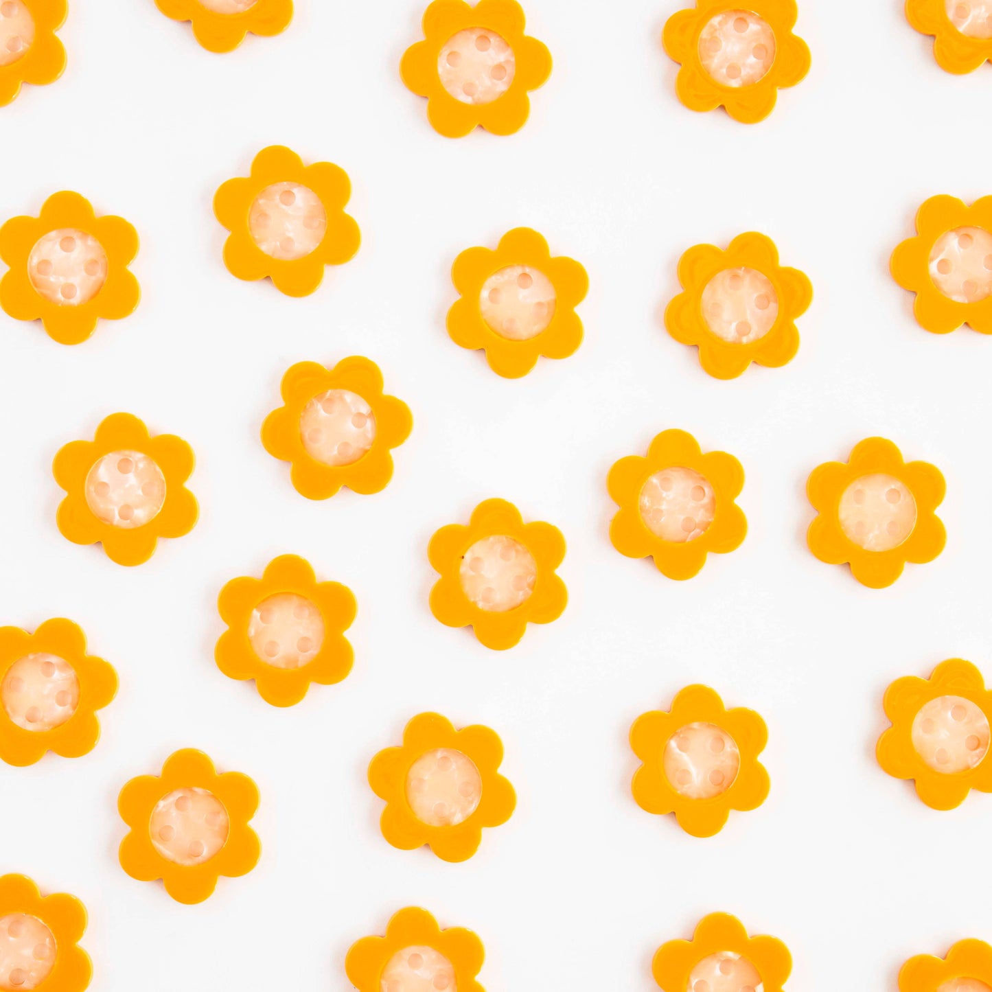 Sarah Hearts - Yellow Daisy Large 1" Buttons