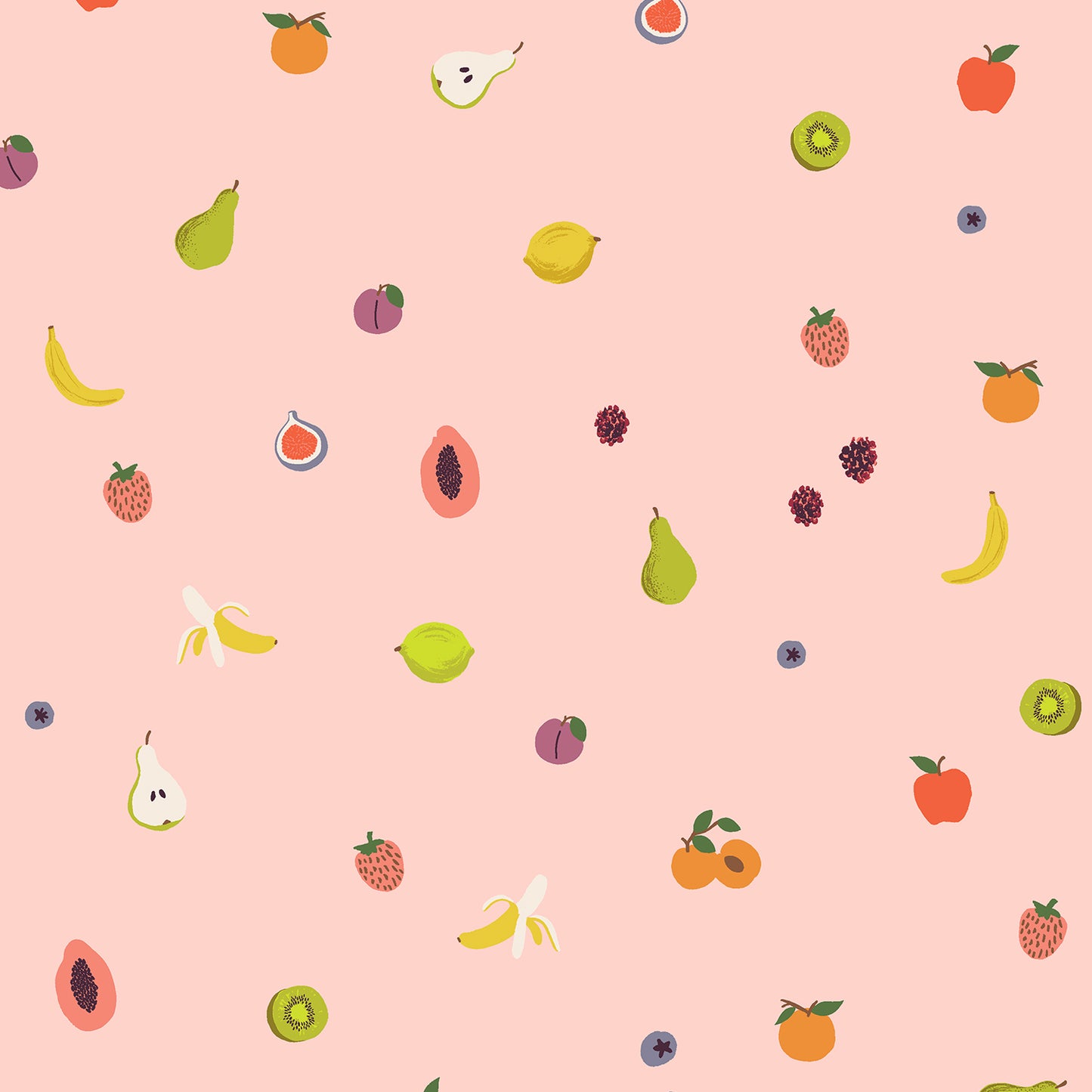 Rifle Paper Co Orchard Fabric Fruit Orchard in Blush