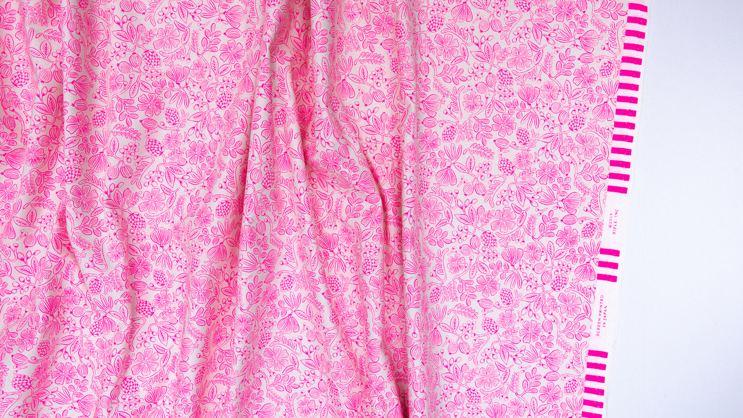 Rifle Paper Co Primavera Moxie Floral in Neon Pink
