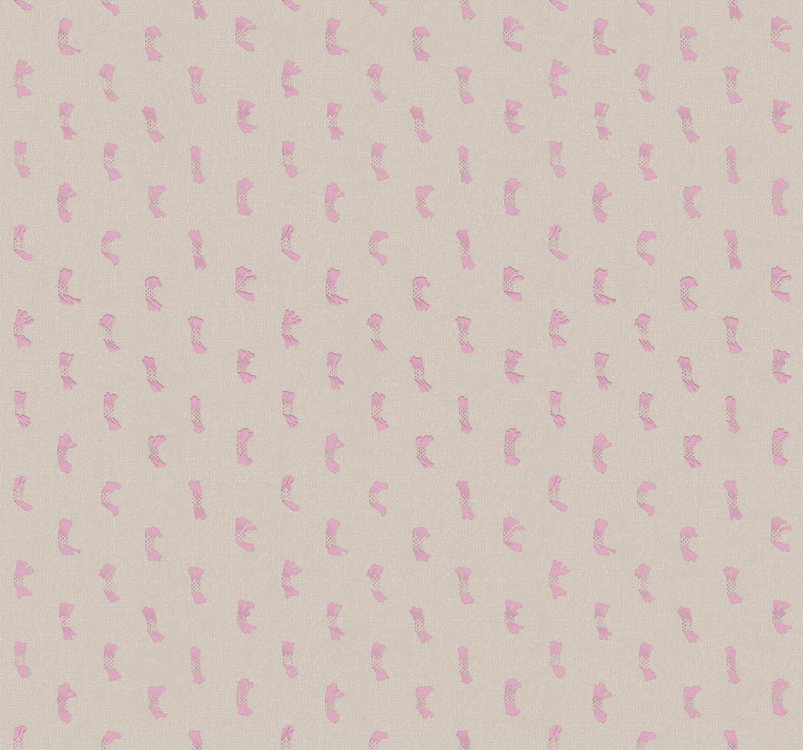 Ruby Star Society Warp & Weft Flicker in Pink. White woven fabric with pink texture.