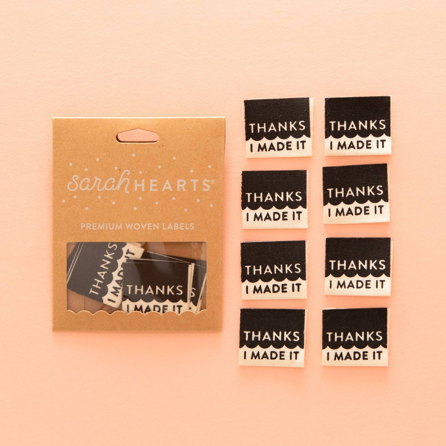 Thanks I Made It Organic Cotton - Sarah Hearts Sewing Woven Labels