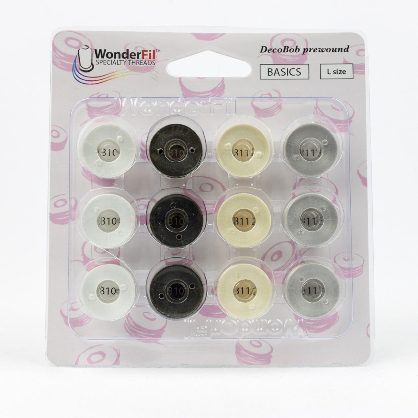 DecoBob Prewound Bobbins Size L 12ct Neutrals