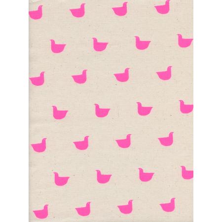 Black & White Quackers in Neon Pink Cotton + Steel