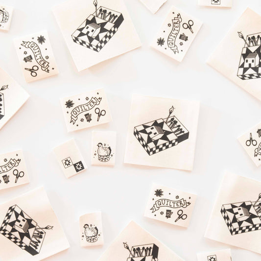 Sarah Hearts - Toad and Sew Quilty Tattoo Woven Labels Multipack