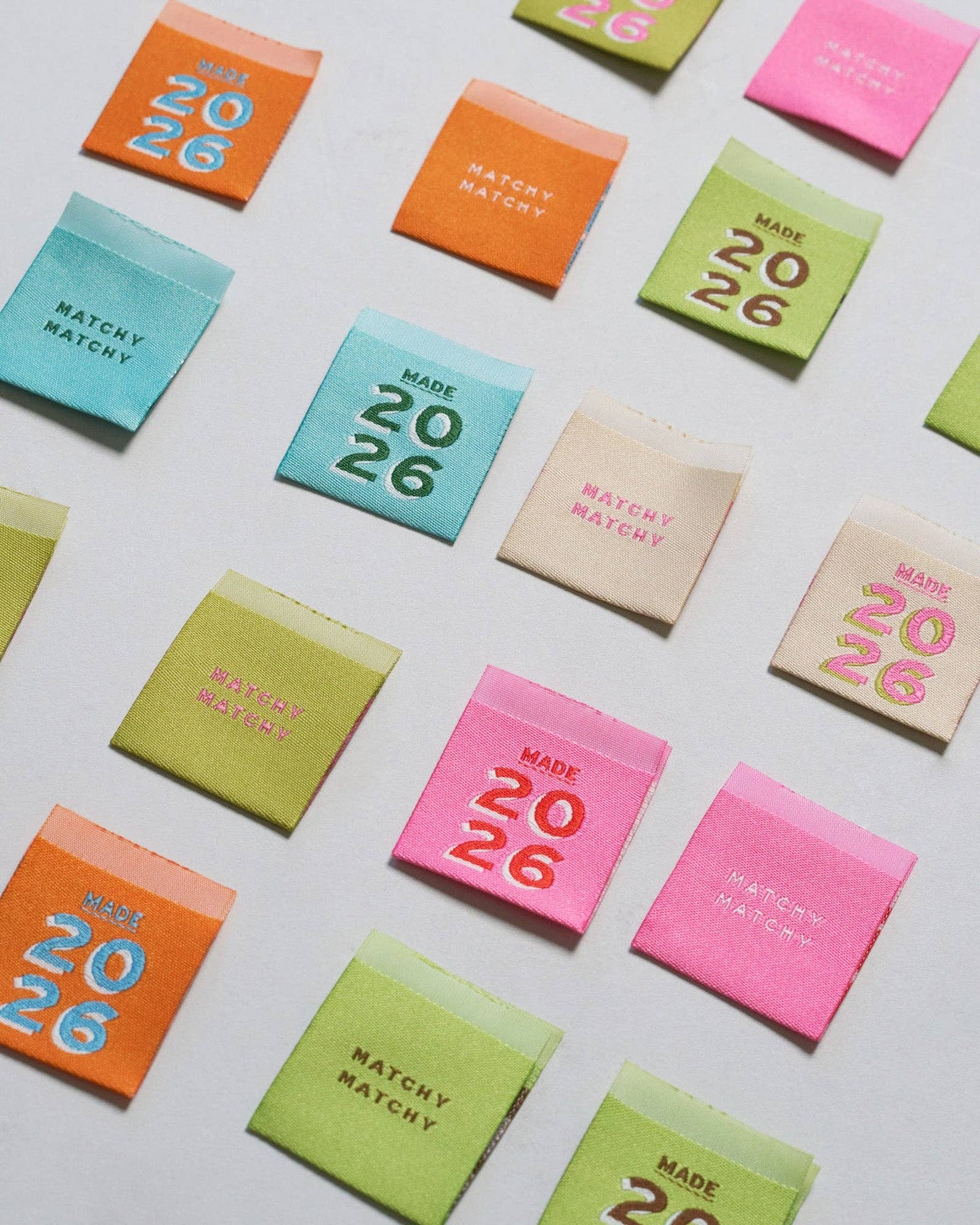 Matchy Matchy Sewing Club - 2026 Square Garment Labels: Multi Set of 6