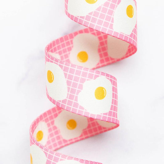 Ruby Star Society Webbing 1.5" Fried Eggs in Pink