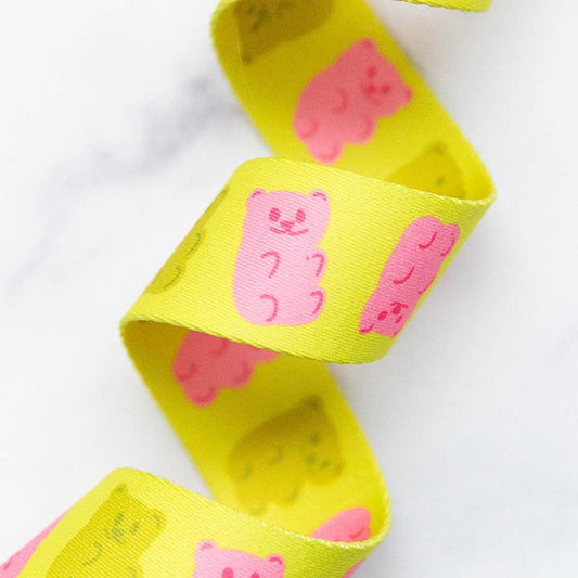 Ruby Star Society Webbing 1.5" Gummy Bears Citron