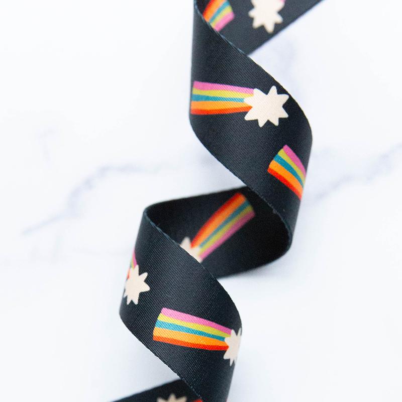 Ruby Star Society Webbing 1.5" Shooting Star Black