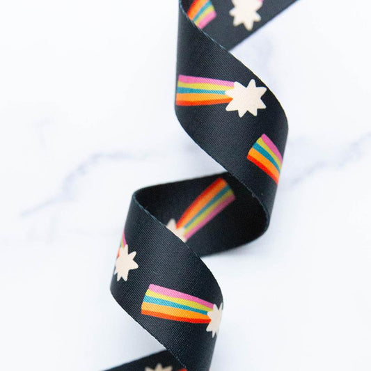 Ruby Star Society Webbing 1.5" Shooting Star Black