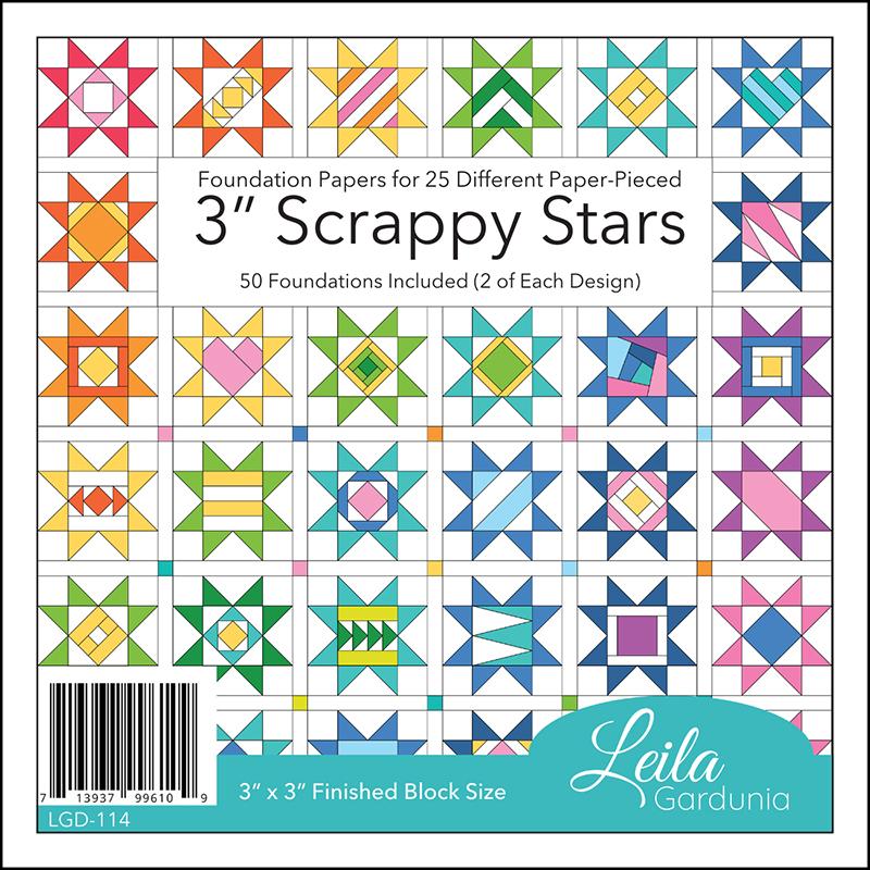 3" Scrappy Stars Foundation Paper by Leila Gardunia