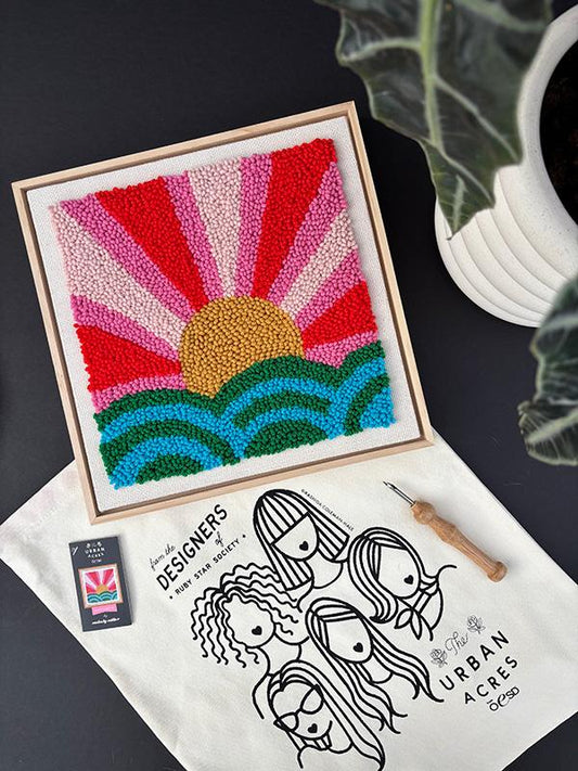 PREORDER Ruby Star Punch Needle Rise & Shine Kit
