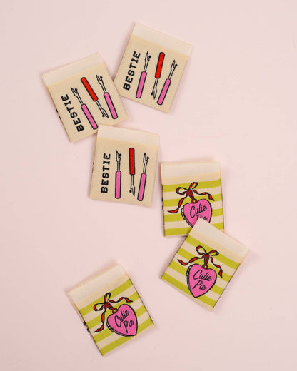 Matchy Matchy Sewing Club - Cutie Pie Bestie Square Garment Labels: Multi Set of 6