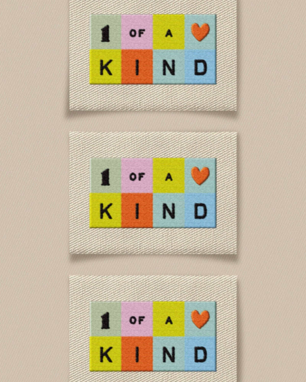 Matchy Matchy Sewing Club - One of a Kind Rainbow Large Garment Labels: Set of 6