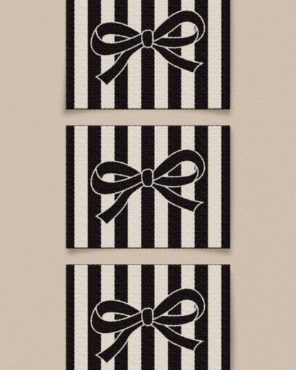 Matchy Matchy Sewing Club - Black Bow Large Garment Labels: Set of 6