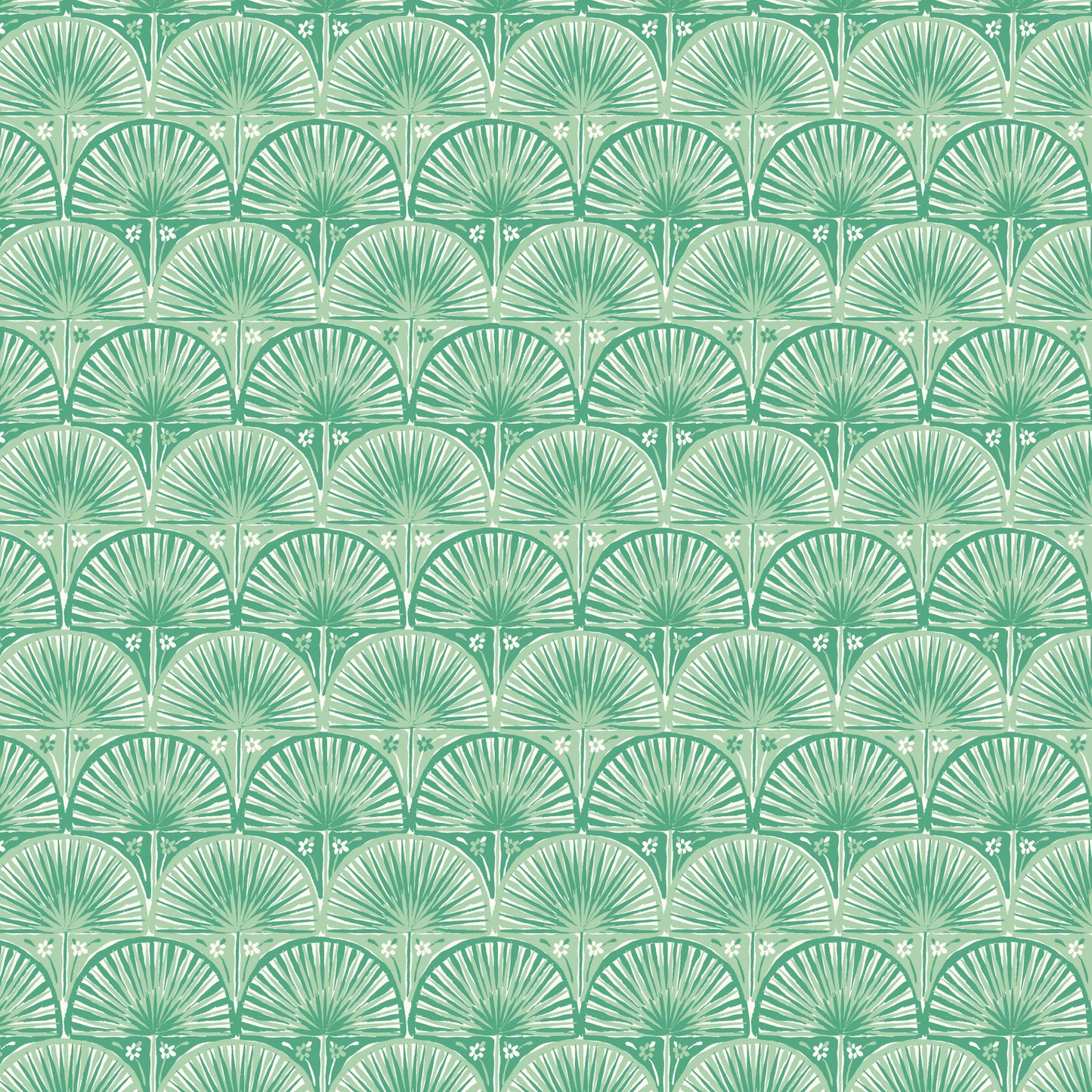 PREORDER Cloud 9 Fabrics Nice Nice Fan Palm Scallop in Green