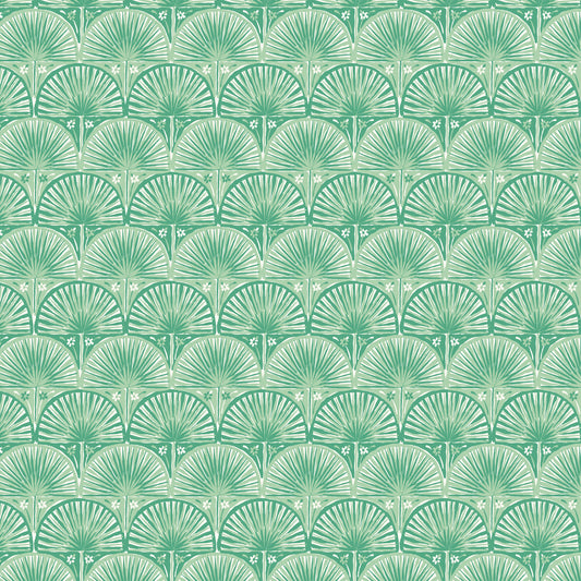 PREORDER Cloud 9 Fabrics Nice Nice Fan Palm Scallop in Green