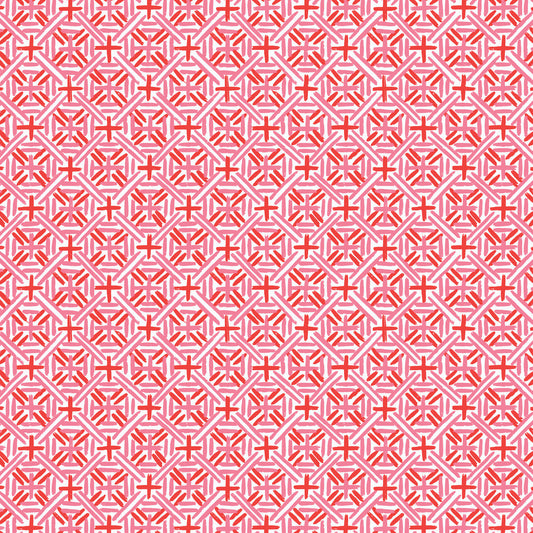 PREORDER Cloud 9 Fabrics Nice Nice Cafe Weave in Red/Pink