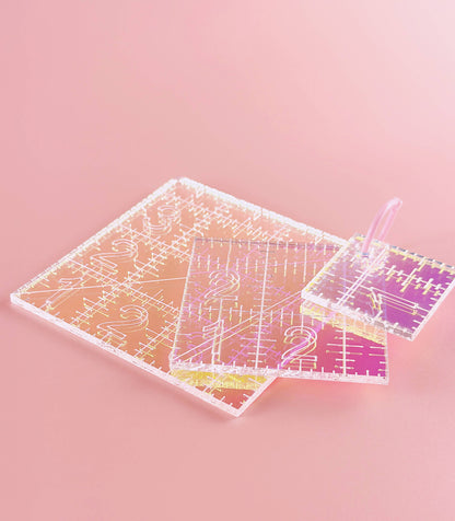 Feral Notions - Mini Squares Set - Iridescent quilting rulers