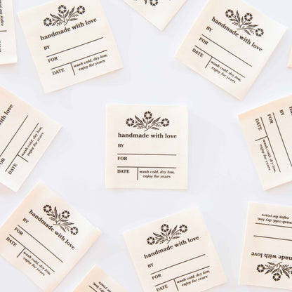 Sarah Hearts - Vintage Handmade with Love Organic Cotton Write-in Labels