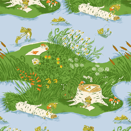 PREORDER Heather Ross Favorites Frog Pond Blue
