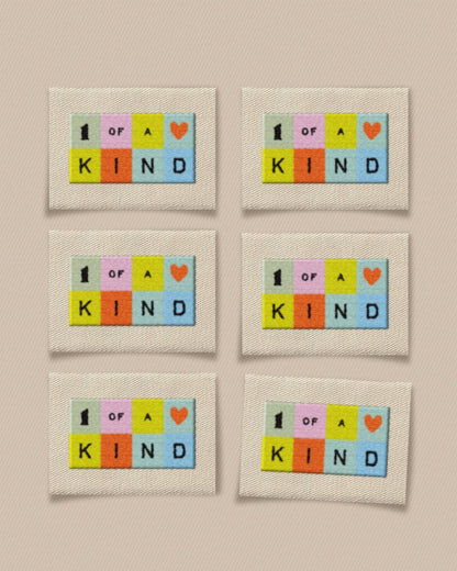 Matchy Matchy Sewing Club - One of a Kind Rainbow Large Garment Labels: Set of 6