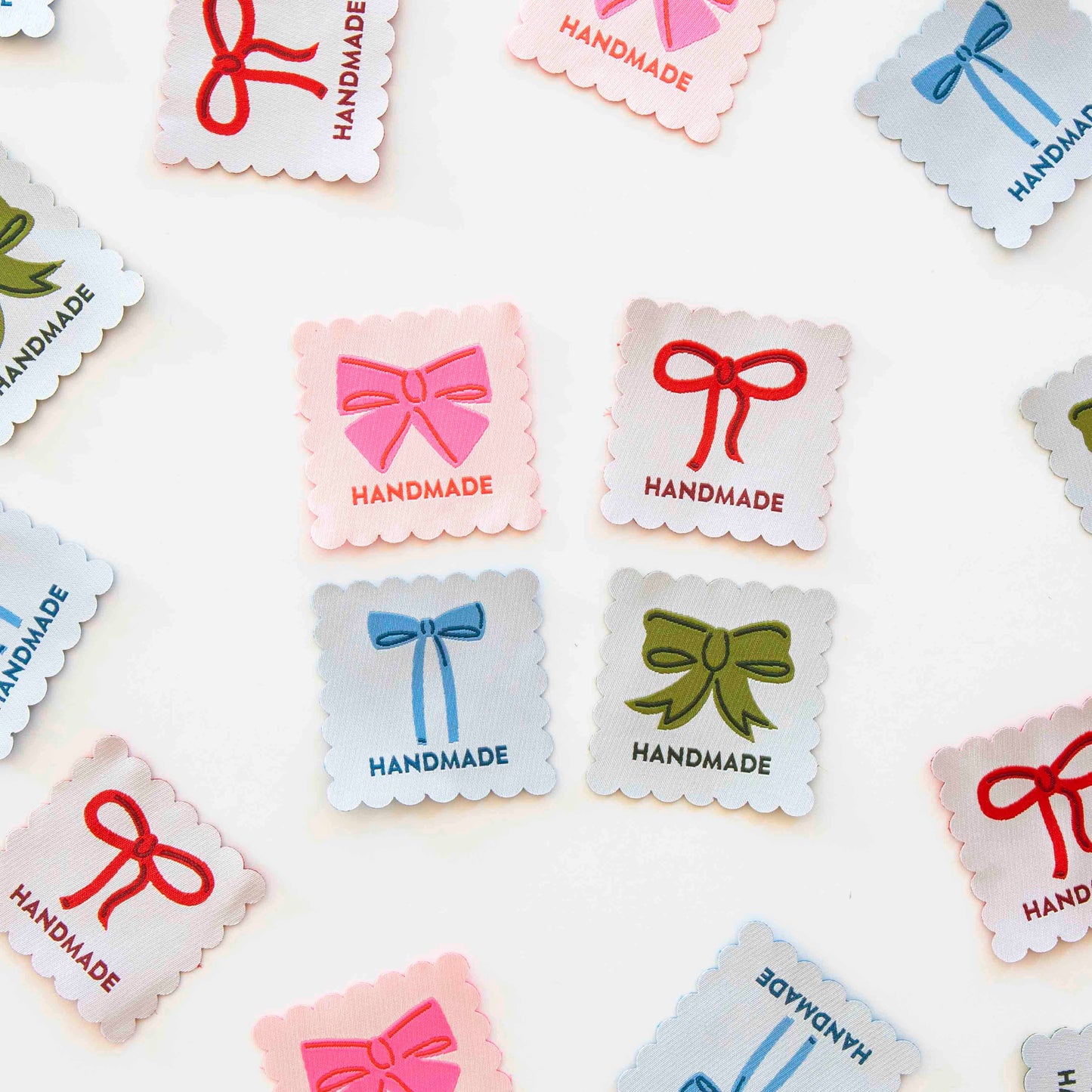 Sarah Hearts - Bows Multipack Large Woven Sewing Labels