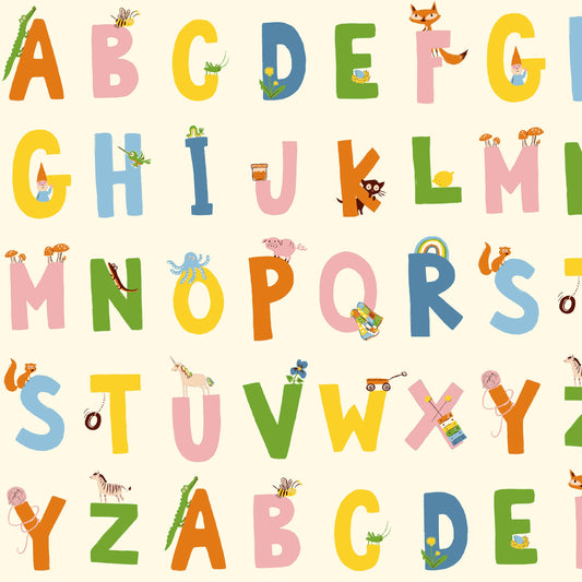PREORDER Heather Ross Favorites Alphabet Cream
