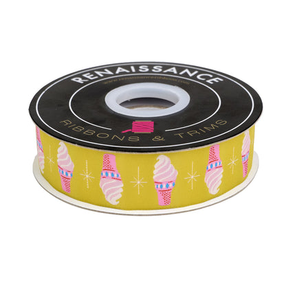 Ruby Star Society Renaissance Ribbons Best Day Ever Ice Cream in Golden Hour 1.25"