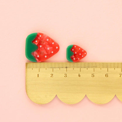 Sarah Hearts - Strawberry Large 1" Buttons