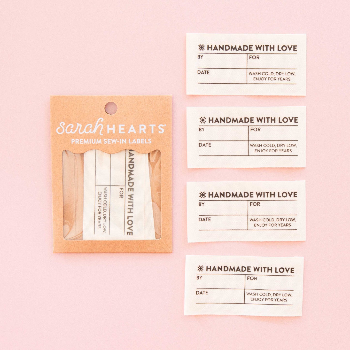 Sarah Hearts - Simple Handmade Organic Cotton Write-In Labels