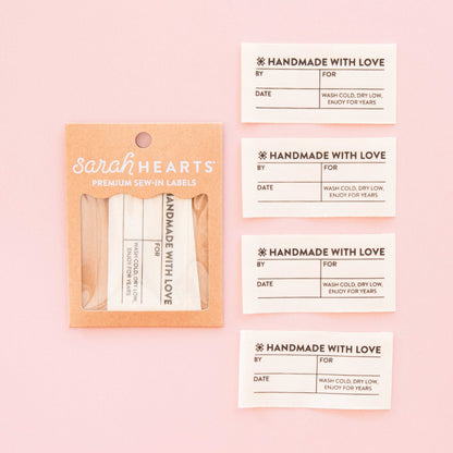 Sarah Hearts - Simple Handmade Organic Cotton Write-In Labels