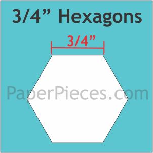 3/4" Hexagons