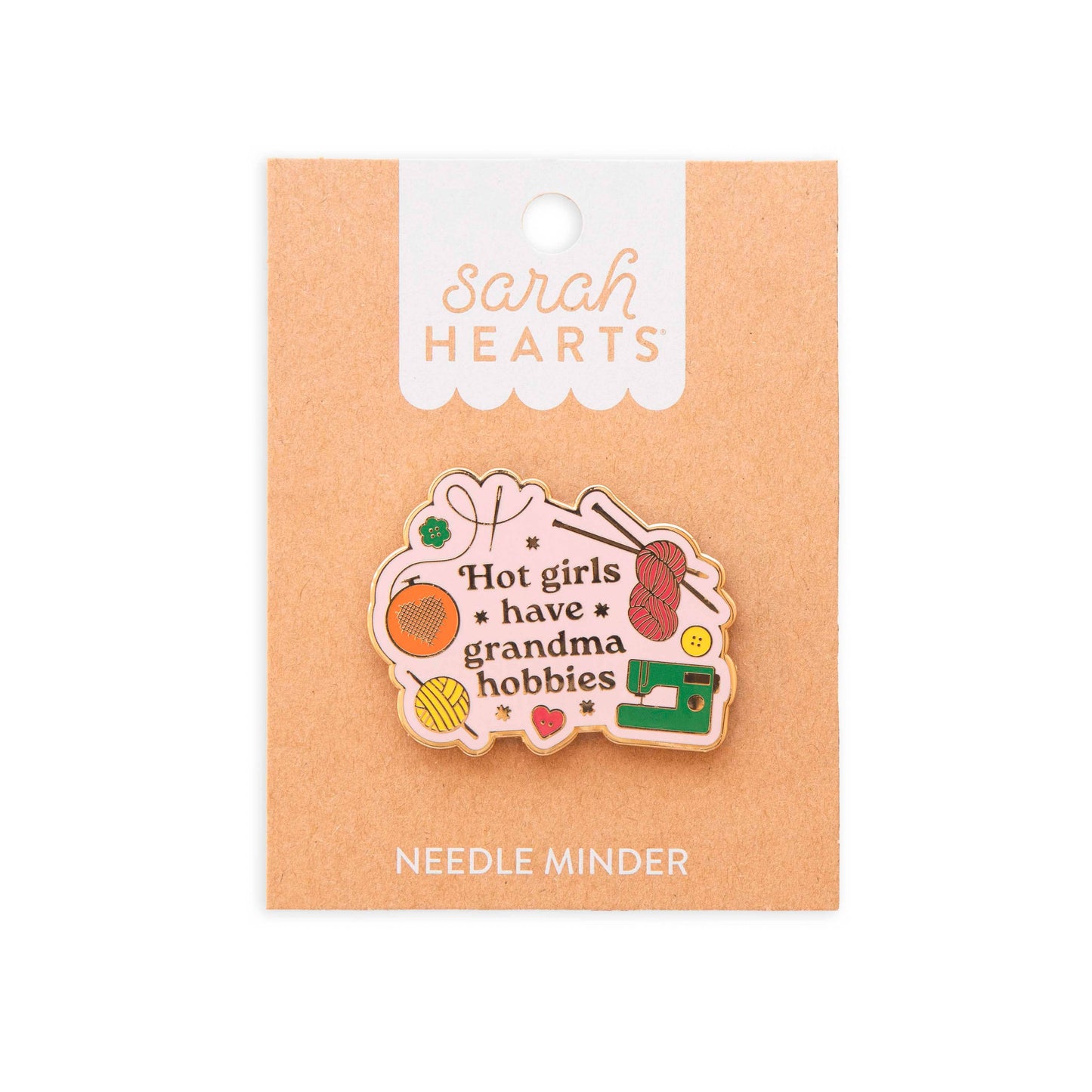 Sarah Hearts - Hot Girls Have Grandma Hobbies Magnetic Needle Minder
