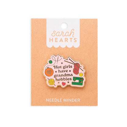 Sarah Hearts - Hot Girls Have Grandma Hobbies Magnetic Needle Minder