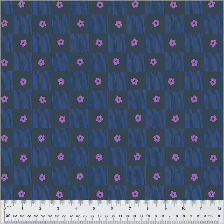 PREORDER Heather Ross Ruby + Bee Blenders Footpath in Indigo