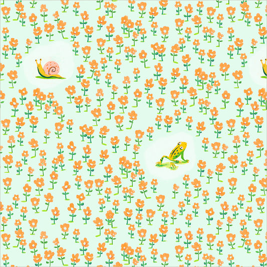 PREORDER Heather Ross Boat Race Critters in Aqua