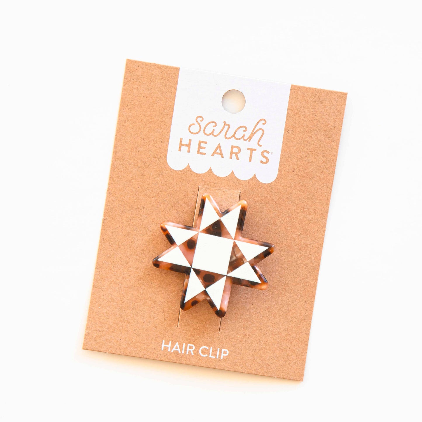 Sarah Hearts - Quilt Star Hair Clip