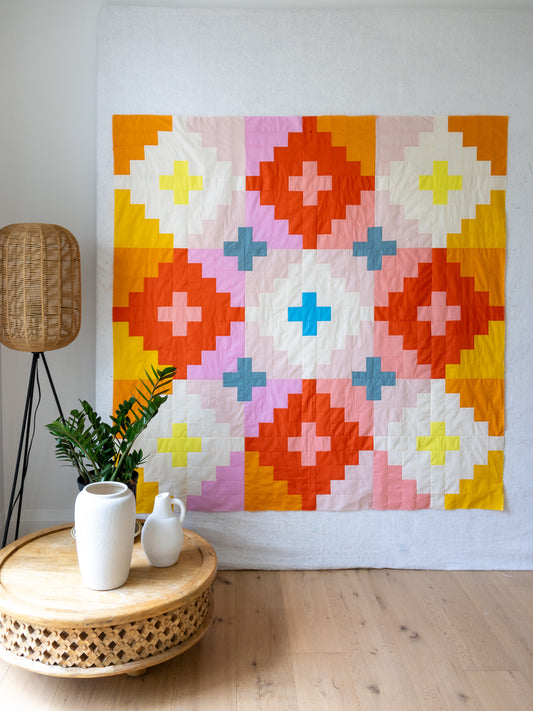 Look Up Quilt Kit in Ruby + Bee Solids