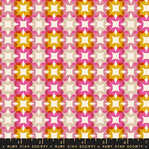 Ruby Star Society Woodland Flower Plaid in Raspberry