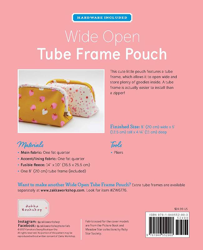 Zakka Workshop Wide Open Tube Frame Pouch