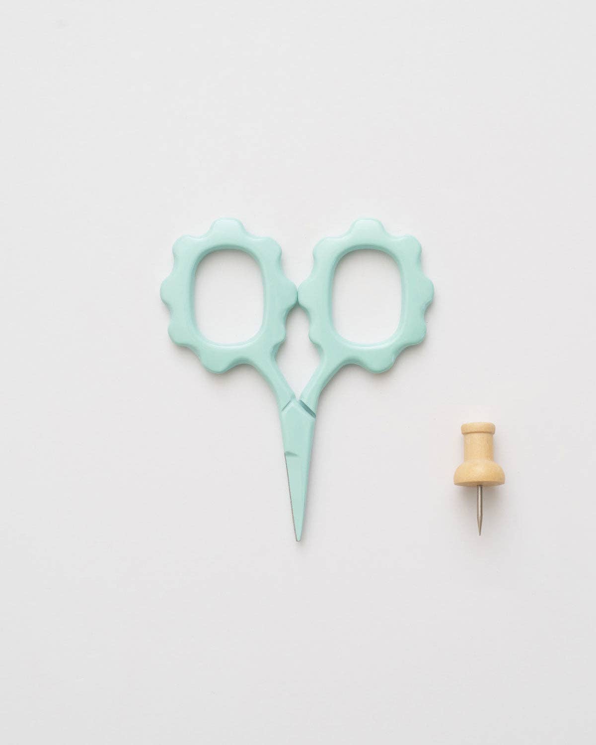 Matchy Matchy Sewing Club - Mint Scallop Handle Embroidery Scissors