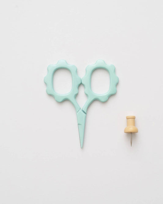 Matchy Matchy Sewing Club - Mint Scallop Handle Embroidery Scissors