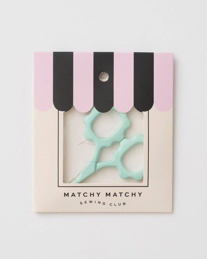 Matchy Matchy Sewing Club - Mint Scallop Handle Embroidery Scissors