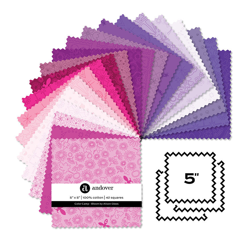 PREORDER Alison Glass Color Camp Bloom 5" Squares