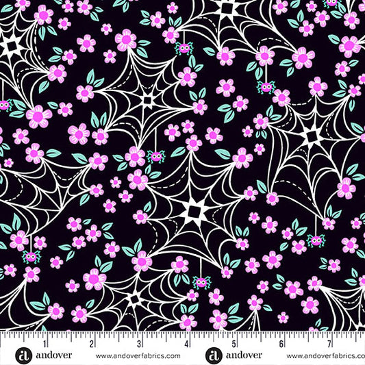 Ghostly Garden by KP Creates Web and Bloom Black