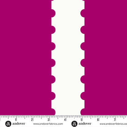 Alison Glass Stamp Stripe in Raspberry